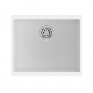 Aqu White Granite Quartz Stone Kitchen Sink Single Bowl